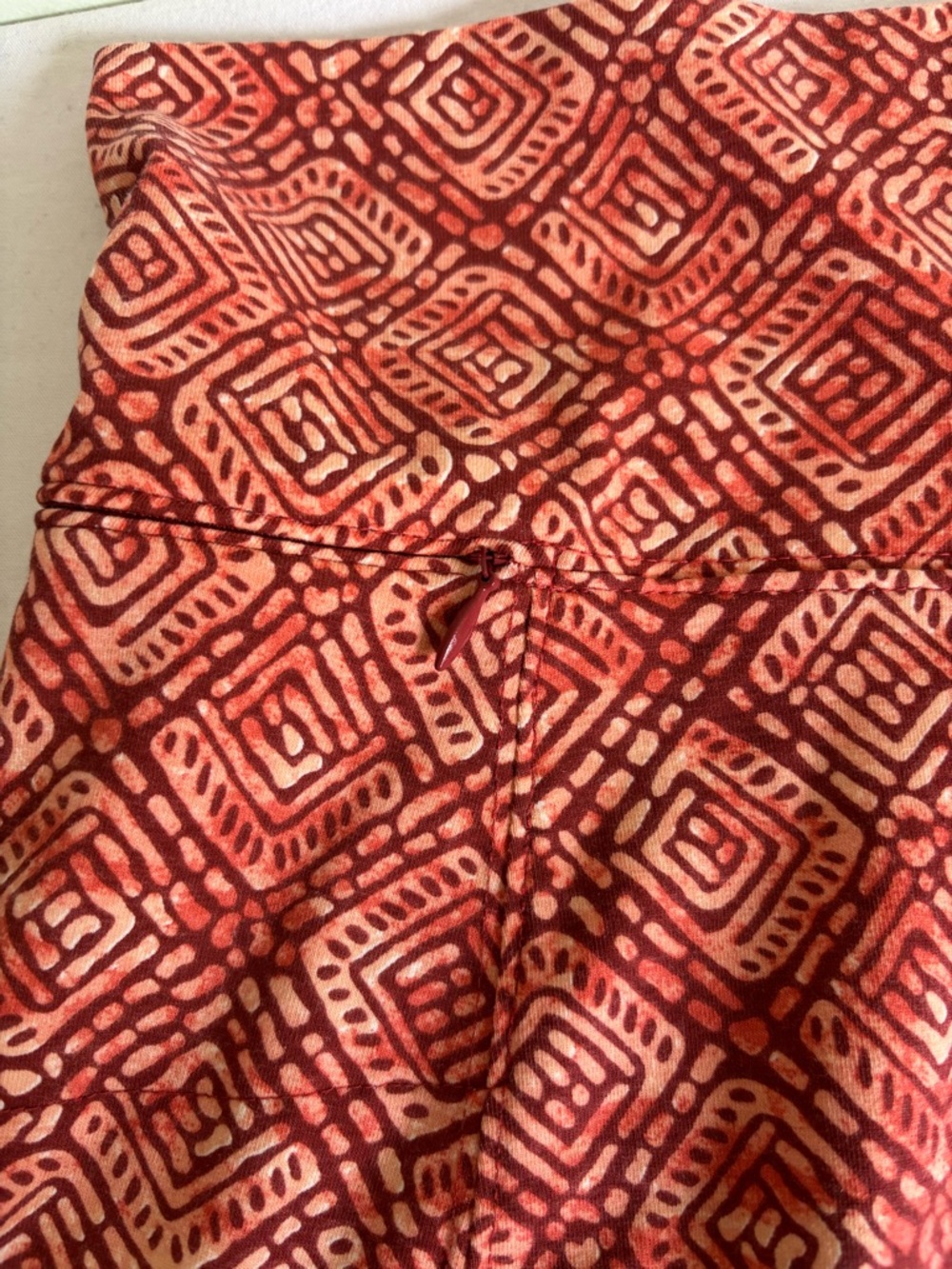 Royal Robbins Red Geometric A-Line Skirt - Picture 6 of 9